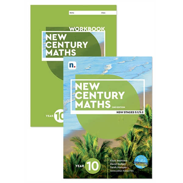 New Century Maths 10 Student Book and Workbook pack, with 1 x 26 month Access code New Century Maths 10 Student Book and Workbook pack, with 1 x 26 month Access code