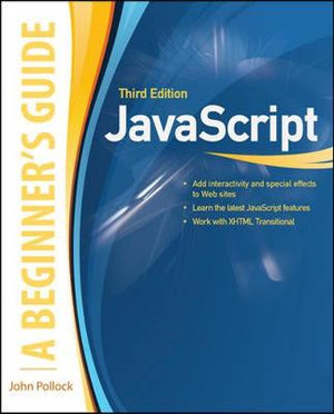 Cover of JavaScript, A Beginner's Guide, Third Edition