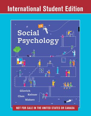 Cover of Social Psychology (Fifth International Student Edition)