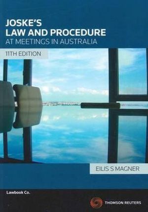 Cover of Joske's Law and Procedure at Meetings in Australia
