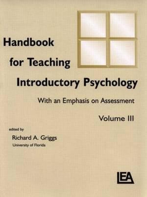 Handbook for Teaching Introductory Psychology cover