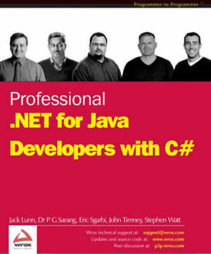 Cover of Professional .NET for Java Developers with C#